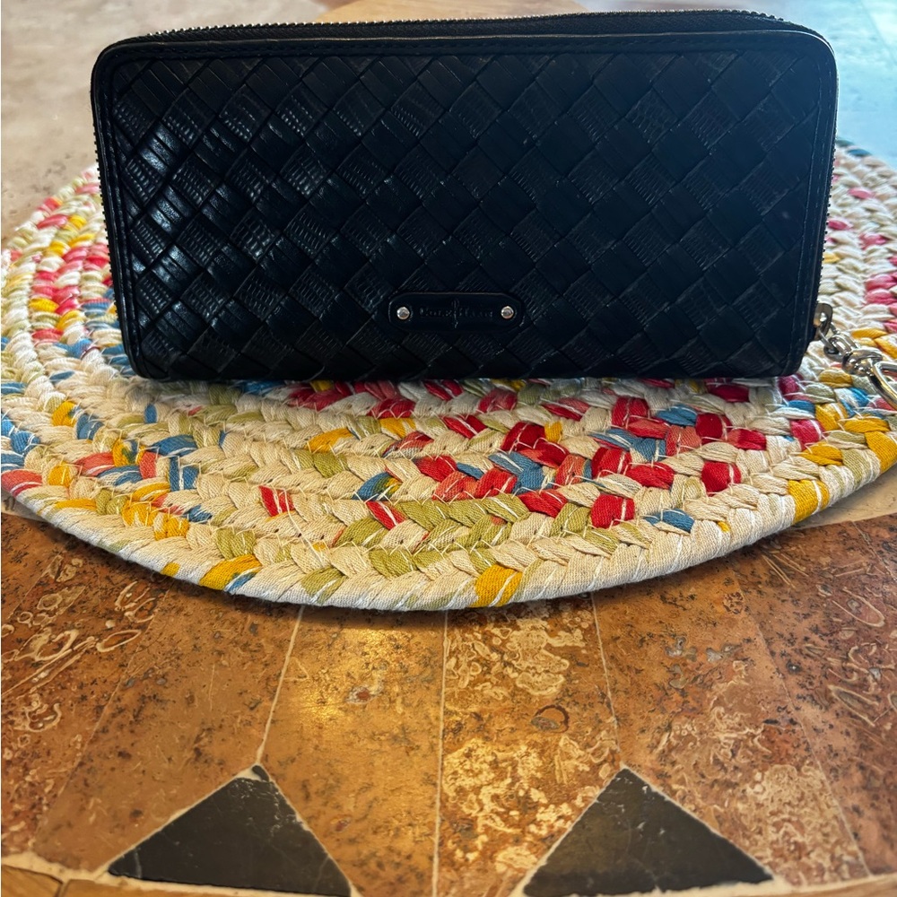 Cole Haan Brown Woven Leather Tote Bag and wallet - Picture 7 of 11